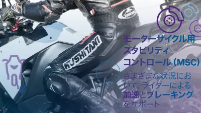 慣性計測センサーユニットとの連携により、ダイナミックな加速のアシストや制動力の調整を行う他、コーナーリング時でもライダーをサポート。