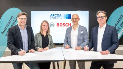 ボッシュとAPCOA、ドイツ全土の駐車場で自動バレーパーキング技術を提供